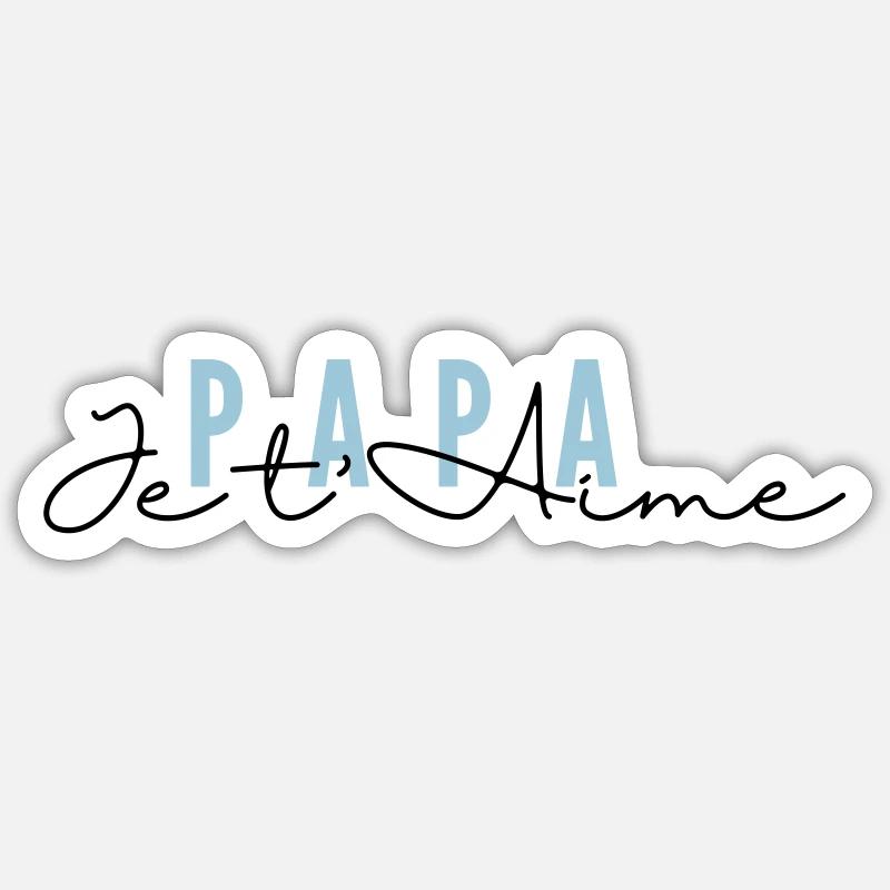 LOGO PAPA ICH LIEBE DICH - Sticker Größe S (10 x 10 cm) - Mattweiß