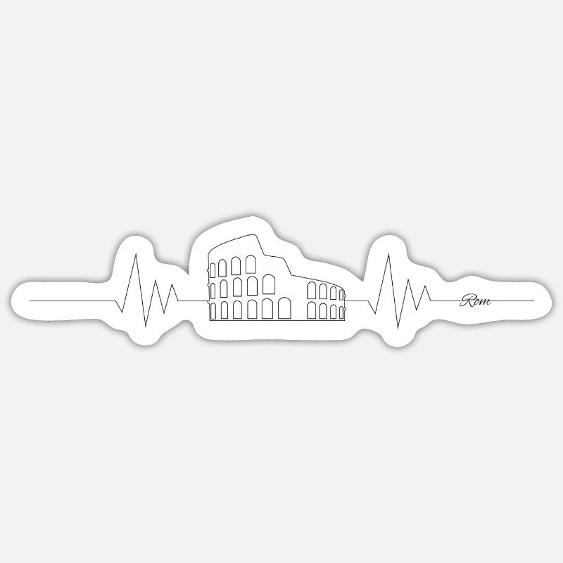 Rome - Sticker taille S (10 x 10 cm) - blanc mat