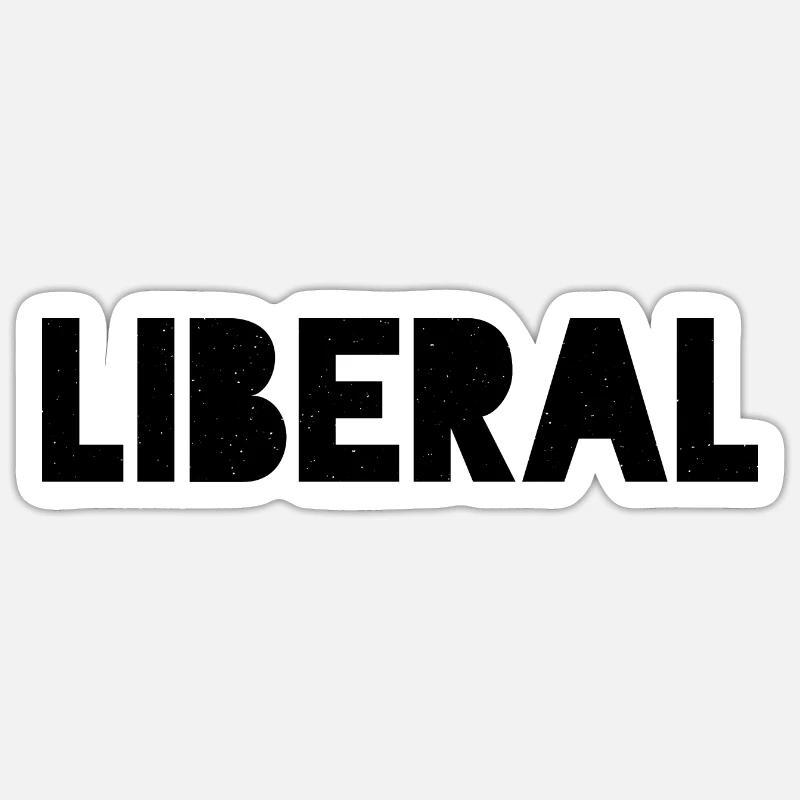 Liberal typography Sticker size S (10 x 10 cm)