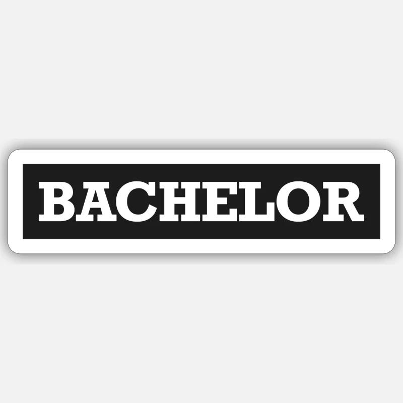 Bachelor Sticker Größe S (10 x 10 cm)
