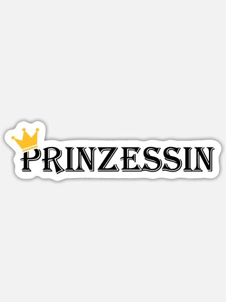 Prinzessin - Sticker Größe S (10 x 10 cm) - Mattweiß