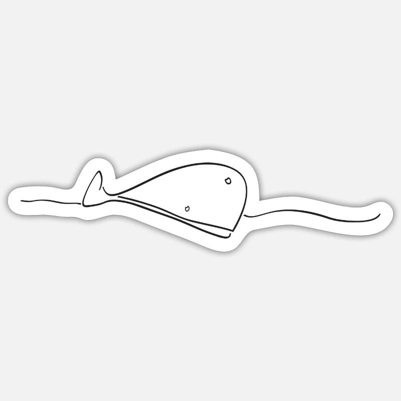 Take a whale for ocean day - Sticker Größe S (10 x 10 cm) - Mattweiß