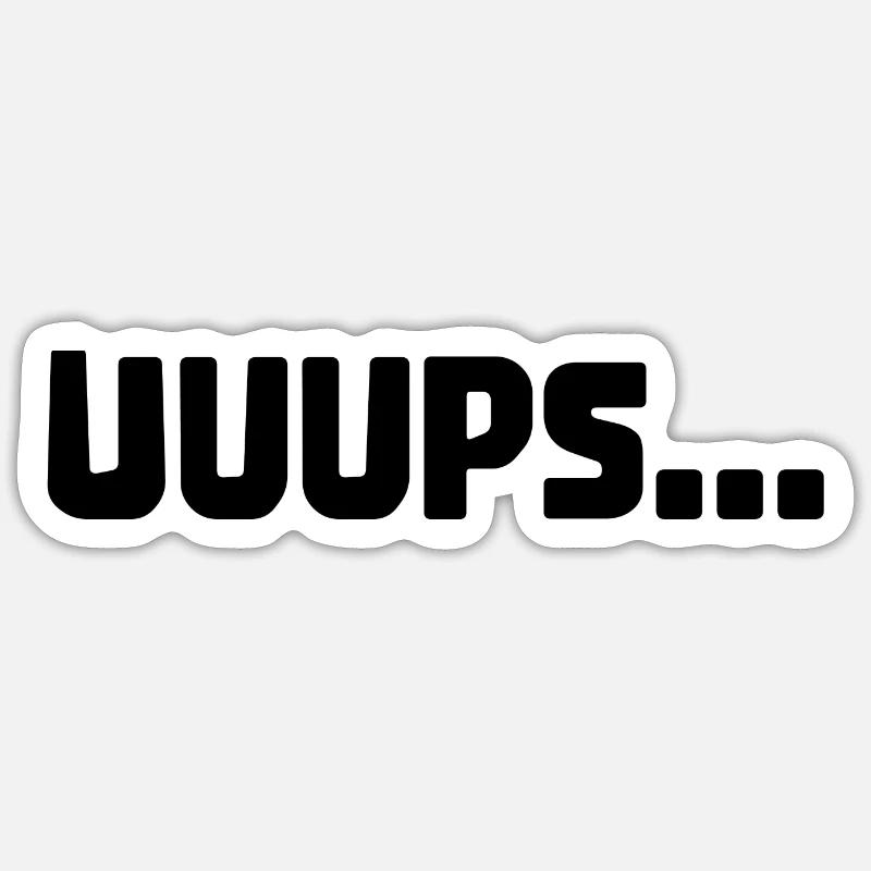 Oops - Sticker size S (10 x 10 cm) - white matte