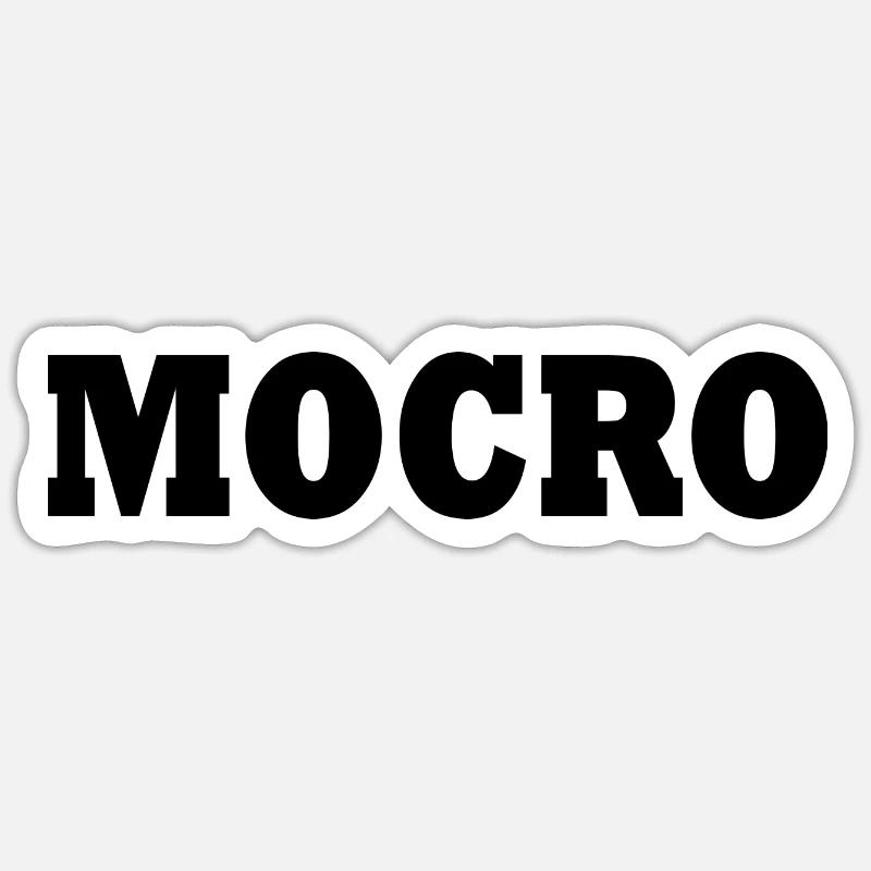 Mocro - Sticker taille S (10 x 10 cm) - blanc mat