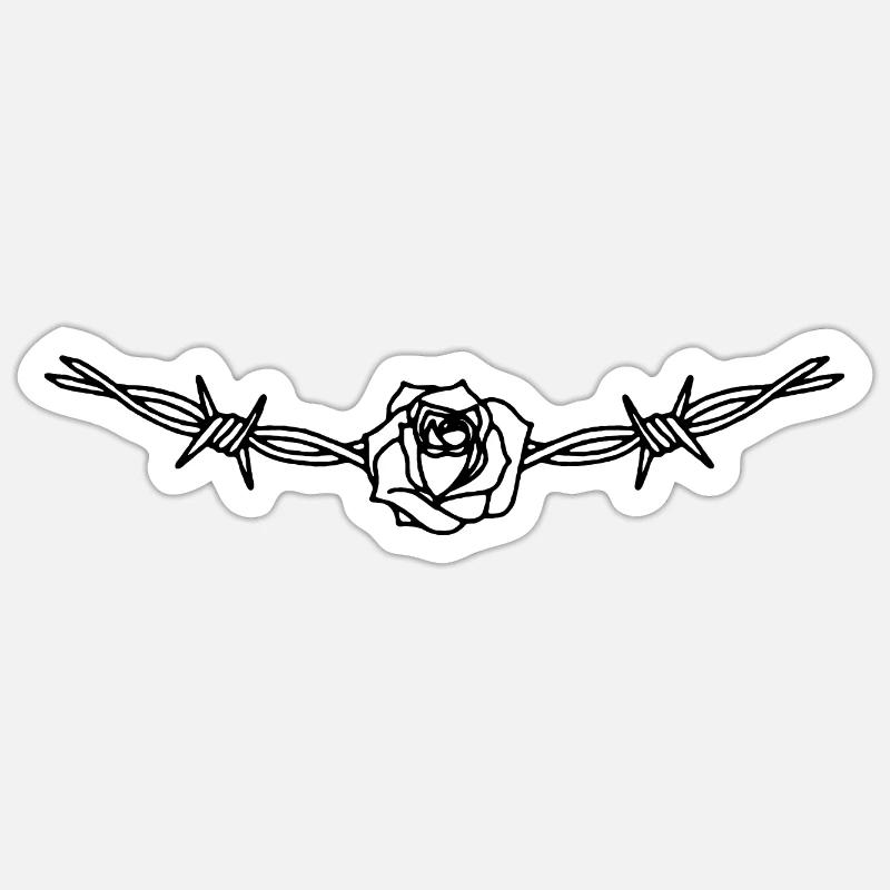 Rose - Sticker size S (10 x 10 cm) - white matte