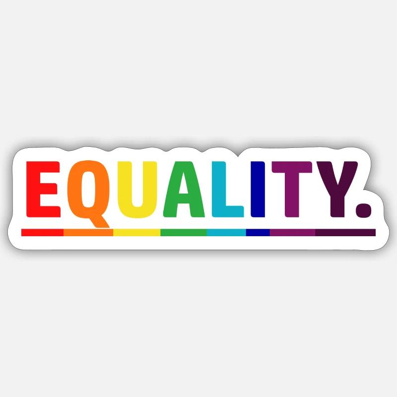 Equality - Sticker size S (10 x 10 cm) - white matte