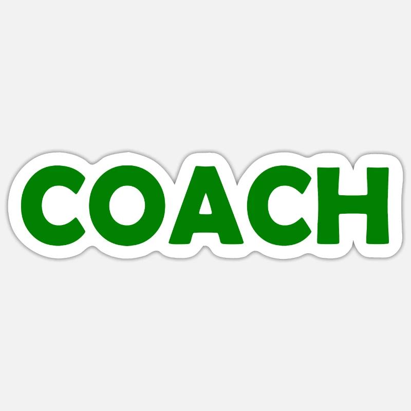 Coach - Sticker Größe S (10 x 10 cm) - Mattweiß