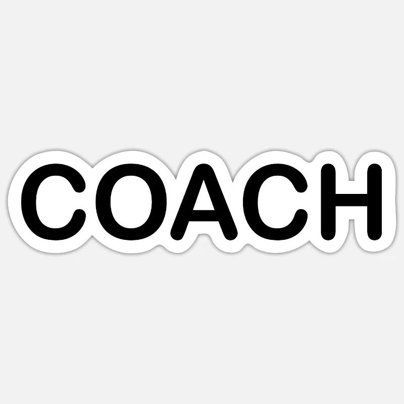 Coach - Sticker taille S (10 x 10 cm) - blanc mat