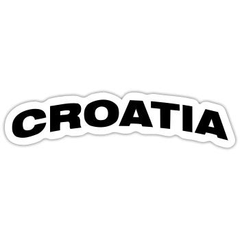 Kroatien - Sticker Größe S (10 x 10 cm) - Mattweiß - Vorne