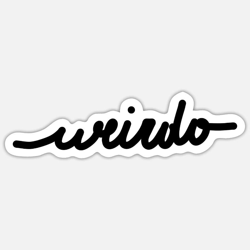 Weirdo Black - Sticker Größe S (10 x 10 cm) - Mattweiß