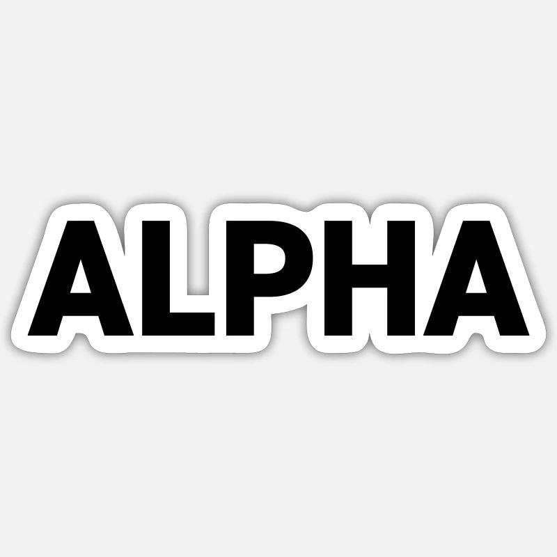 Rang Alpha Dark Pack - Sticker taille S (10 x 10 cm) - blanc mat