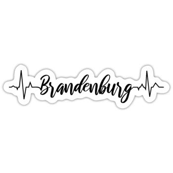 EKG Brandenburg - Sticker Größe S (10 x 10 cm) - Mattweiß - Vorne