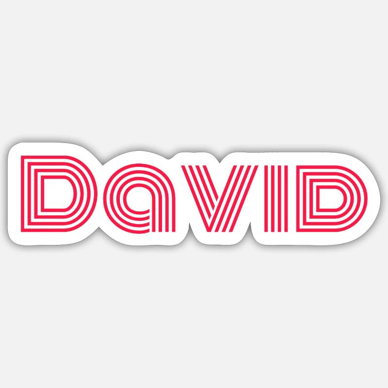David - Sticker Größe S (10 x 10 cm) - Mattweiß