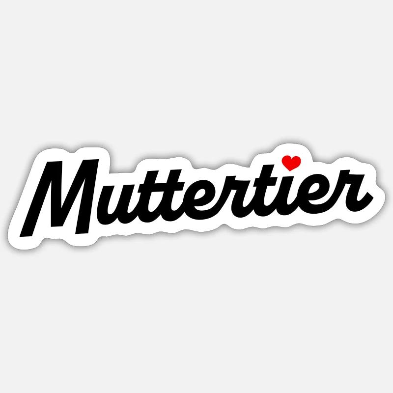 Muttertier - mit Farbwahl Sticker Größe S (10 x 10 cm)