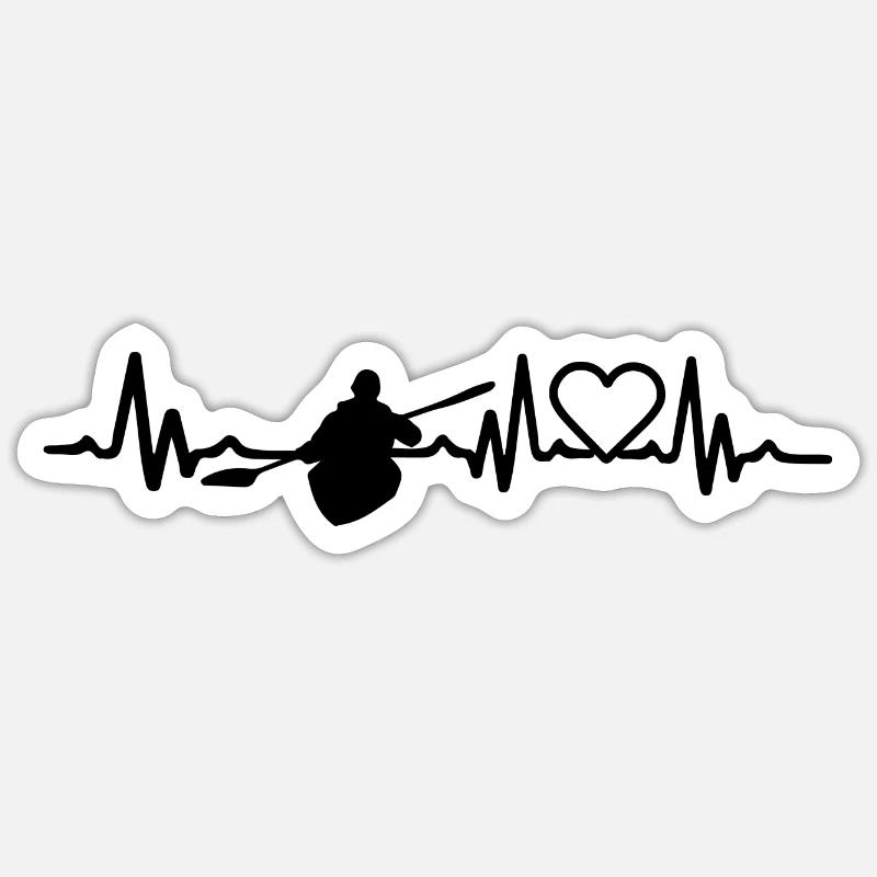 Canoeing - Sticker size S (10 x 10 cm) - white matte
