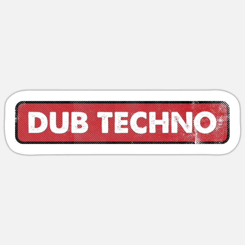 Dub Techno | Wir lieben Techno Sticker Größe S (10 x 10 cm)