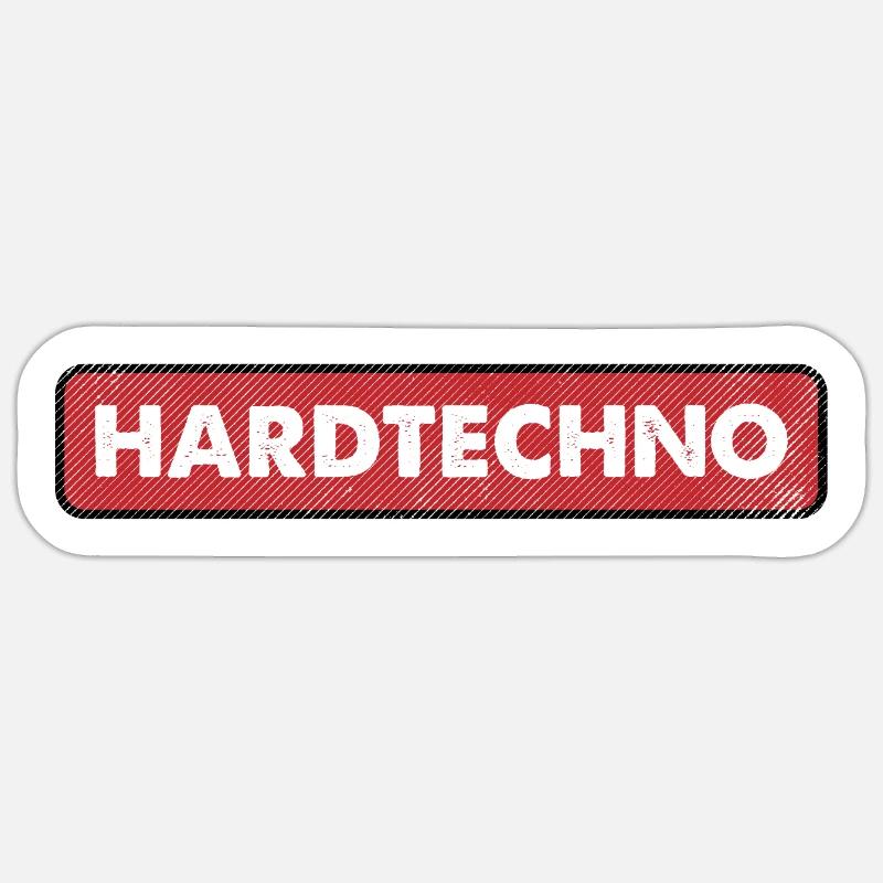 HardTechno Ich liebe harte Techno-Musik Sticker Größe S (10 x 10 cm)