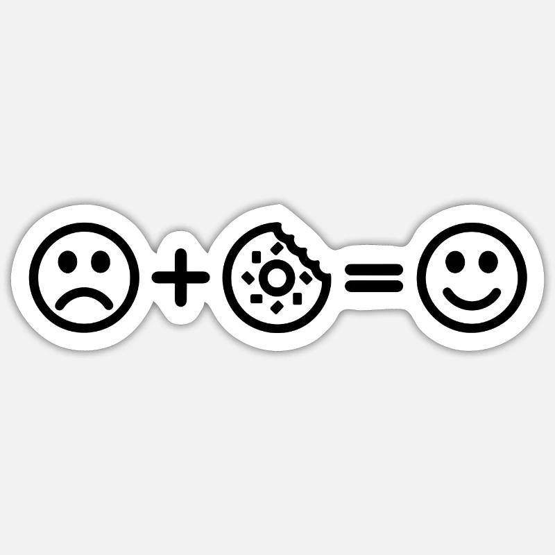 Donut Smiley - Sticker size S (10 x 10 cm) - white matte