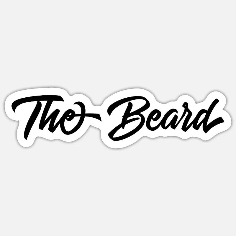 La barbe - Sticker taille S (10 x 10 cm) - blanc mat