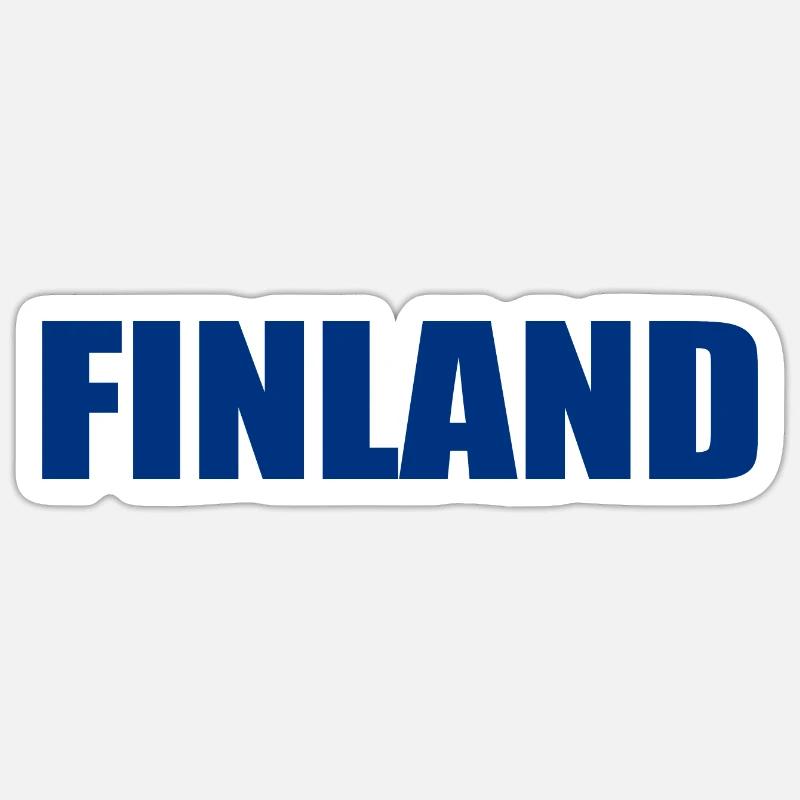 Finlande - Sticker taille S (10 x 10 cm) - blanc mat