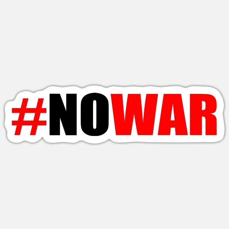 No war - Sticker size S (10 x 10 cm) - white matte