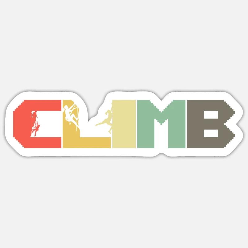 Climbing Mountaineering Climbers - Sticker size S (10 x 10 cm) - white matte