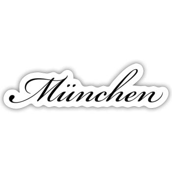 München T-Shirt - Sticker Größe S (10 x 10 cm) - Mattweiß - Vorne