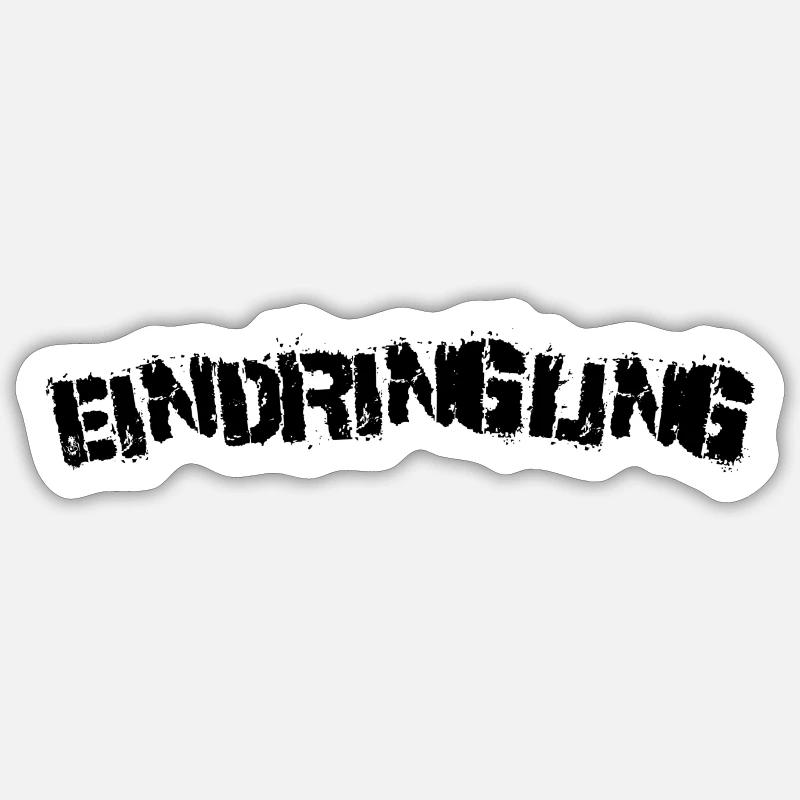 Intruder - Sticker size S (10 x 10 cm) - white matte