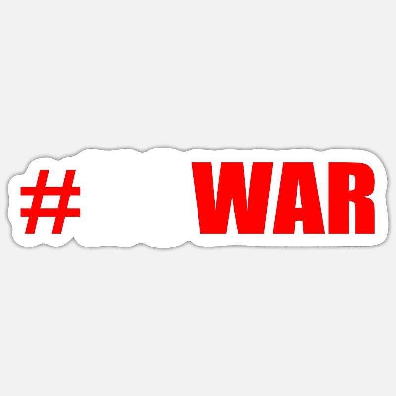 No war - Sticker Größe S (10 x 10 cm) - Mattweiß