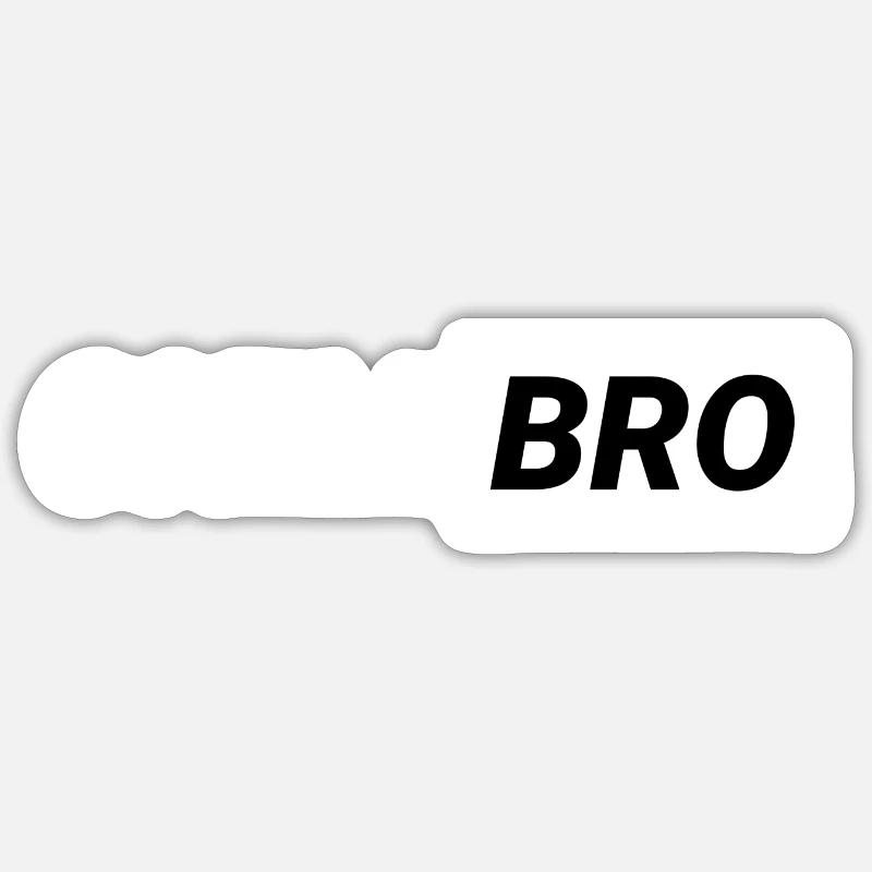 Chill Bro - Sticker taille S (10 x 10 cm) - blanc mat
