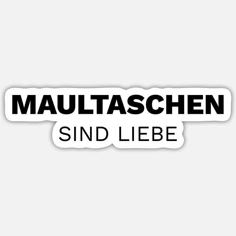 Maultaschen sind Liebe - Farbwechsel - Sticker Größe S (10 x 10 cm) - Mattweiß