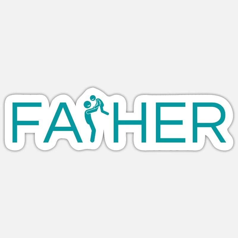 Papa Geschenkidee - Sticker Größe S (10 x 10 cm) - Mattweiß