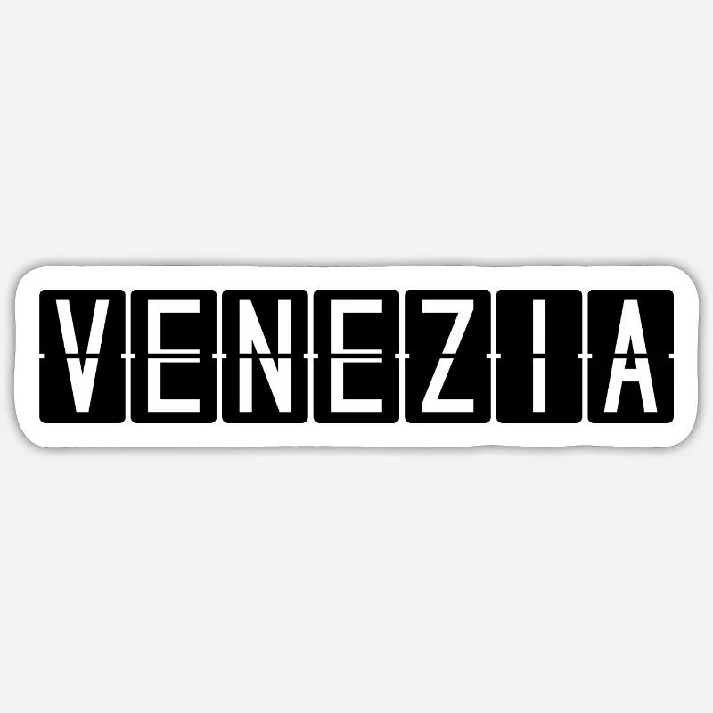Panneau de l’aéroport de Venise Sticker taille S (10 x 10 cm)