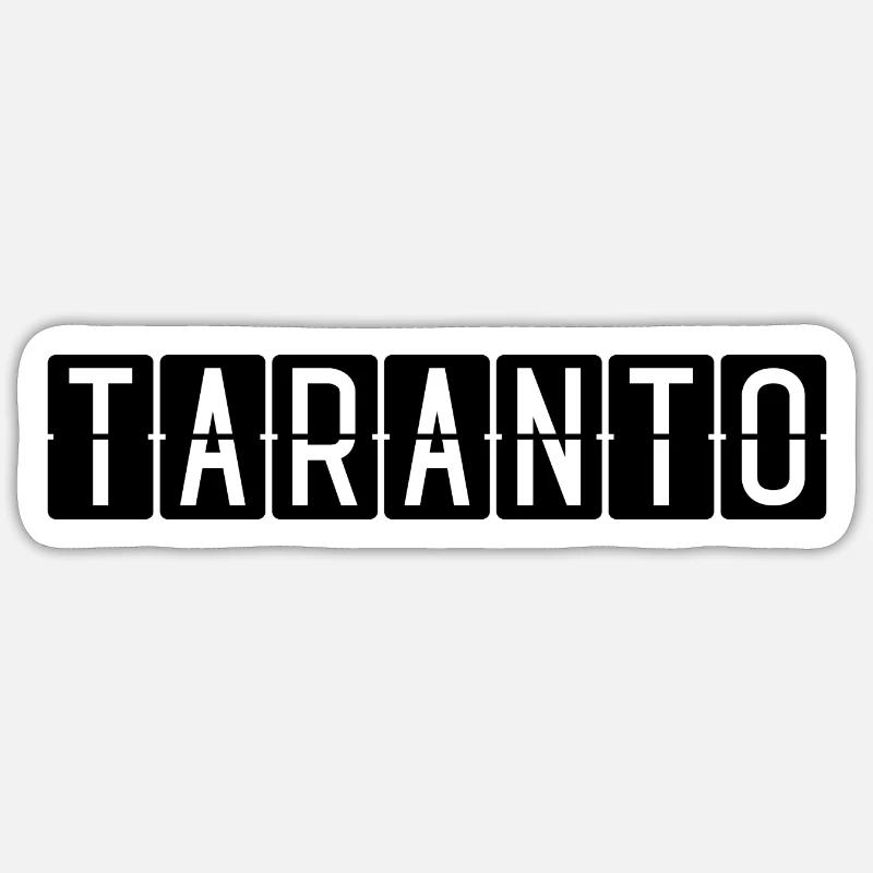 Taranto Airport Map - Sticker size S (10 x 10 cm) - white matte