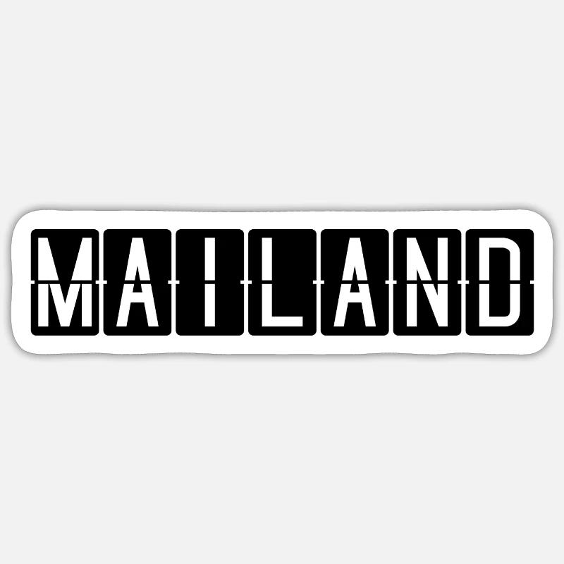 Mailand Flughafentafel Sticker Größe S (10 x 10 cm)