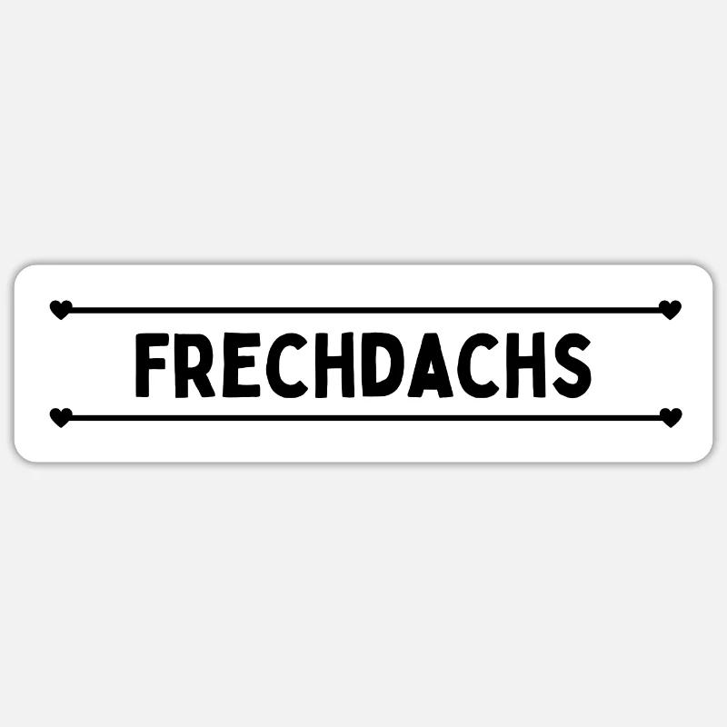 Frechdachs - Sticker Größe S (10 x 10 cm) - Mattweiß