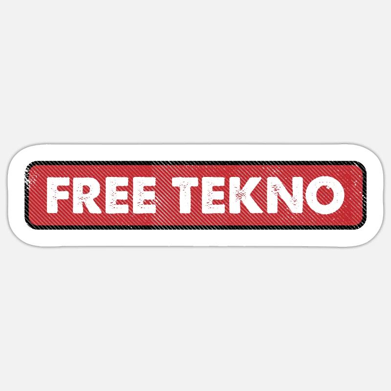 Tekno Underground Electronic Beats gratuits Sticker taille S (10 x 10 cm)