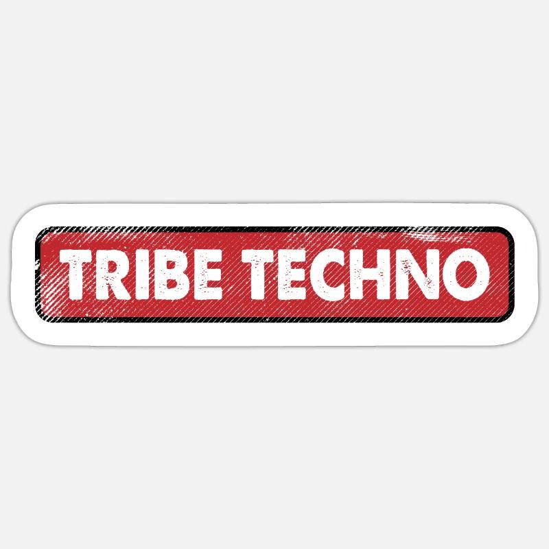 Tribe Techno | Wir lieben Techno-Musik Sticker Größe S (10 x 10 cm)
