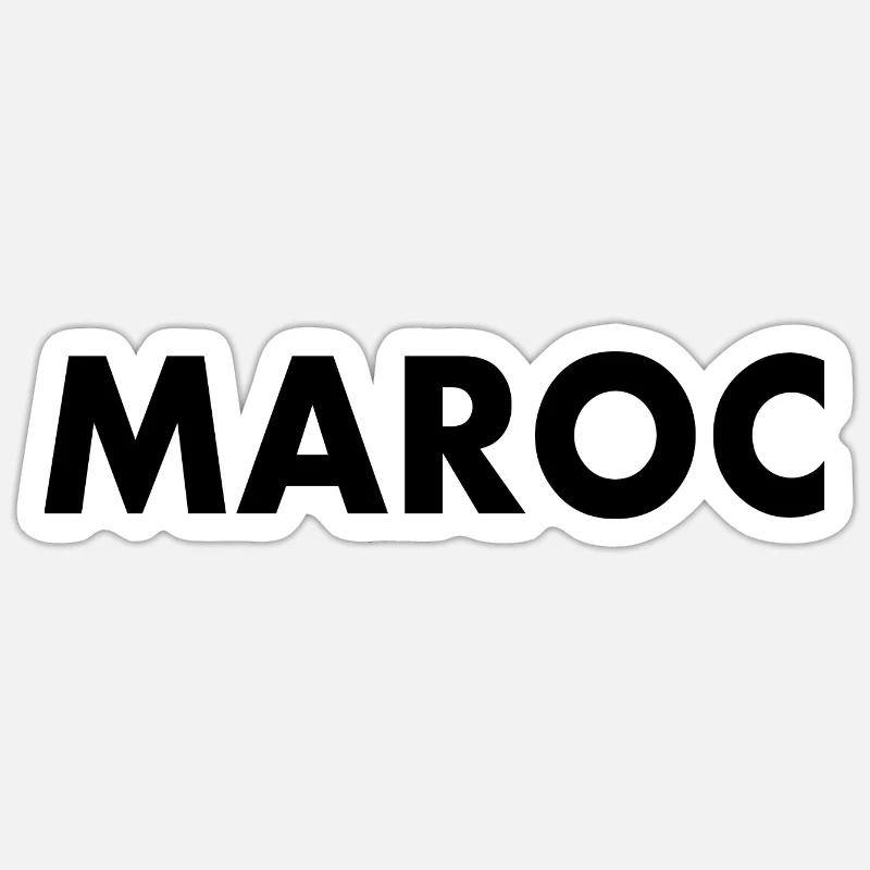 Marokko - Sticker Größe S (10 x 10 cm) - Mattweiß