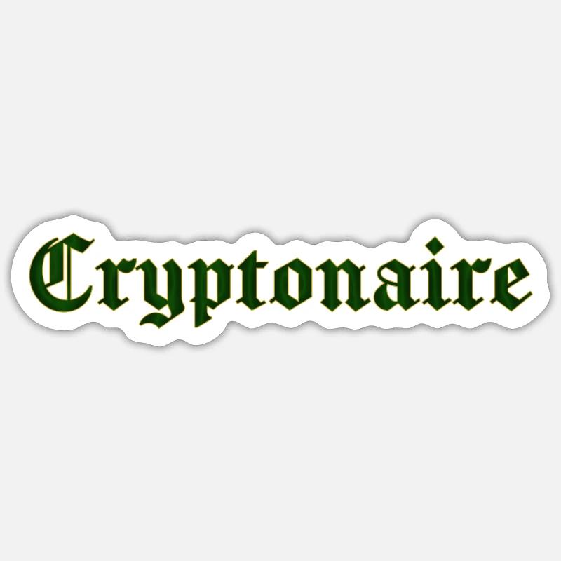 Cryptonaire - Sticker taille S (10 x 10 cm) - blanc mat