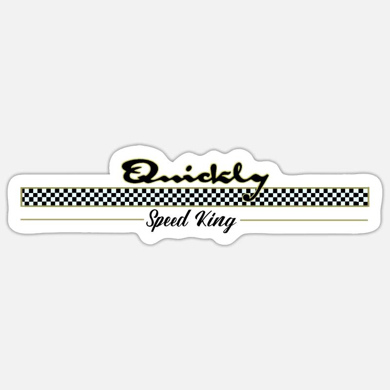 Quickly Speed King - Sticker Größe S (10 x 10 cm) - Mattweiß