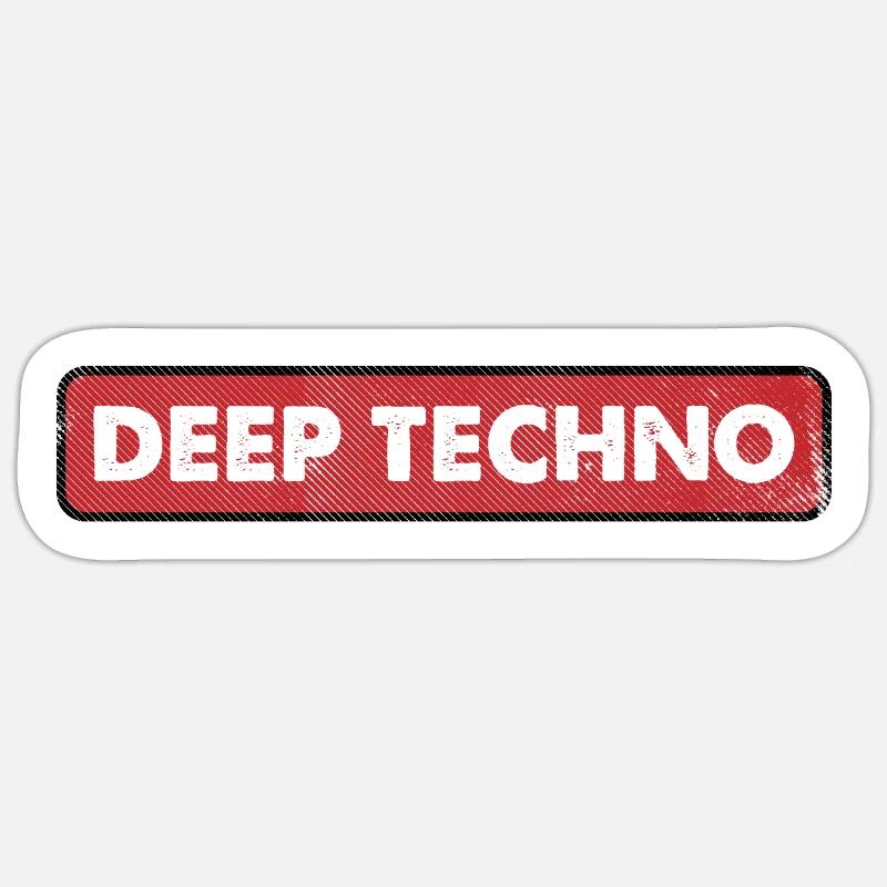 Deep Techno Sticker size S (10 x 10 cm)