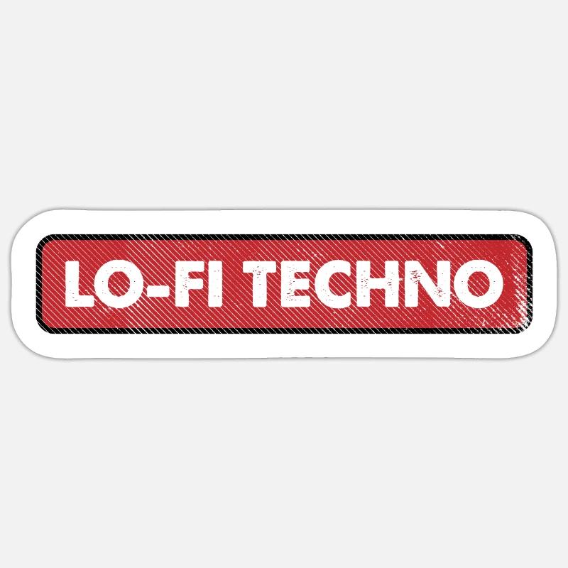 Lo Fi Techno Sticker size S (10 x 10 cm)