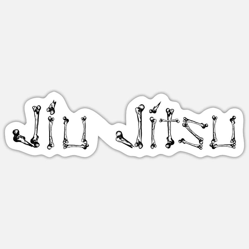 Jiu Jitsu bones Sticker Größe S (10 x 10 cm)