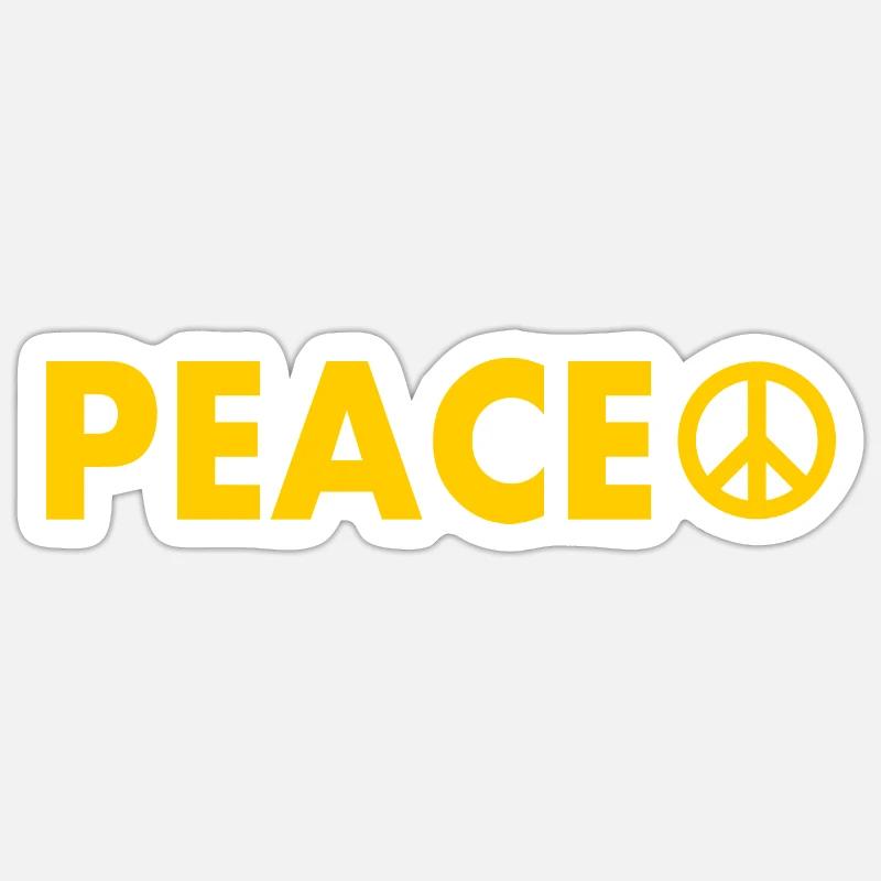 Peace - Sticker Größe S (10 x 10 cm) - Mattweiß