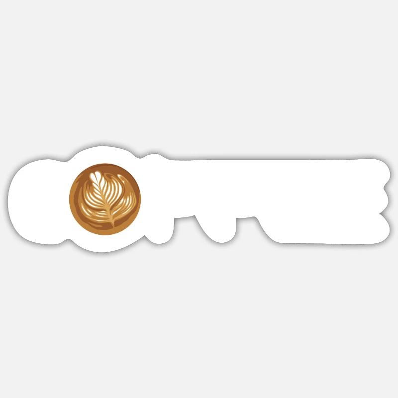 COFFEE - Sticker Größe S (10 x 10 cm) - Mattweiß