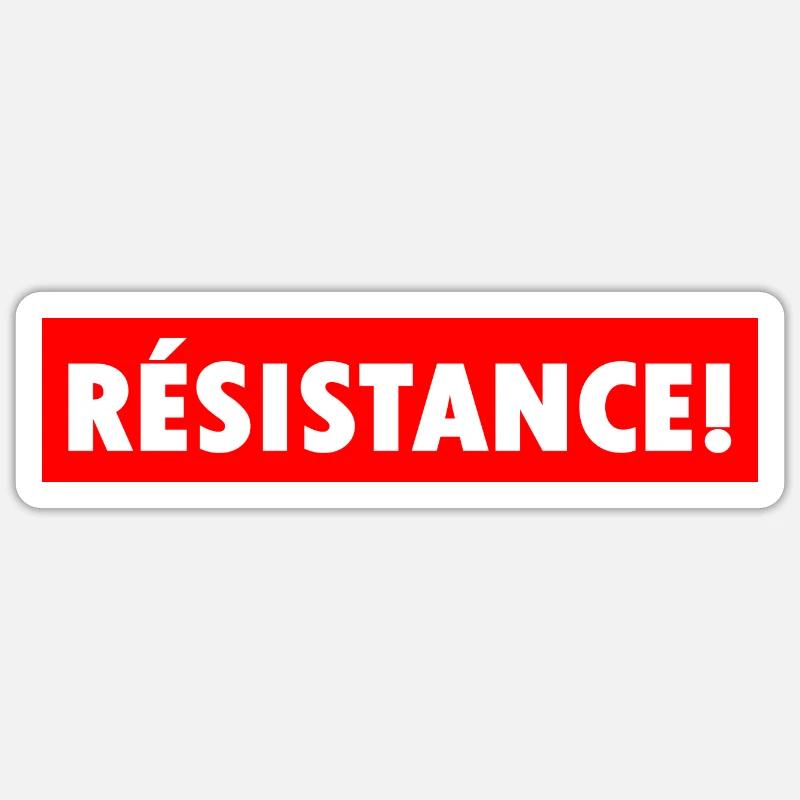 Résistance - Sticker taille S (10 x 10 cm) - blanc mat