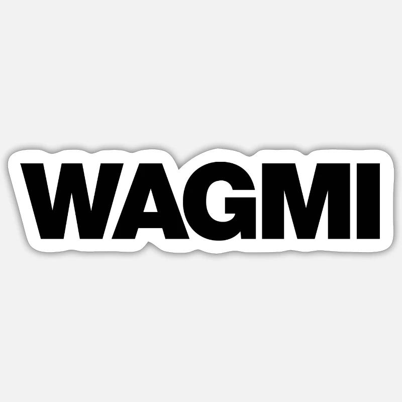 WAGMI (noir) - Sticker taille S (10 x 10 cm) - blanc mat