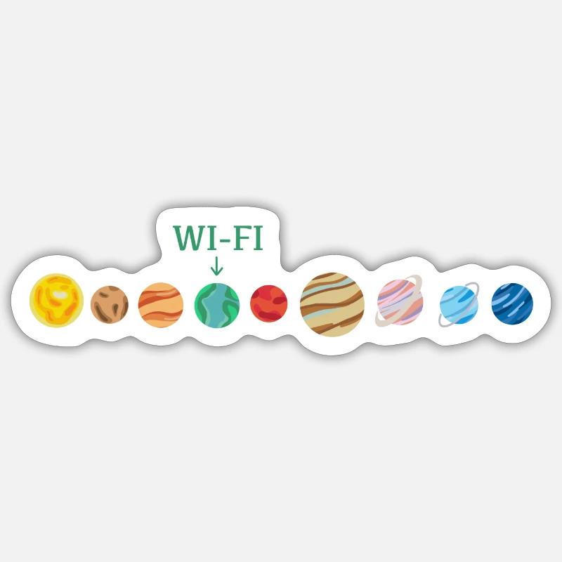 Wi-Fi dans l’espace Sticker taille S (10 x 10 cm)