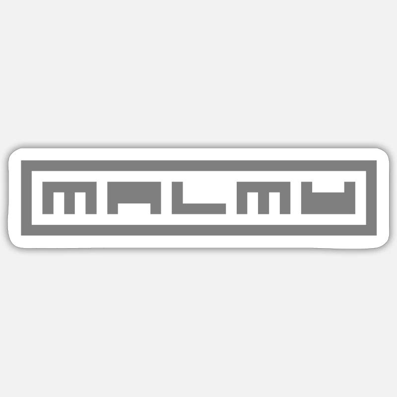 Malmo - Sticker taille S (10 x 10 cm) - blanc mat